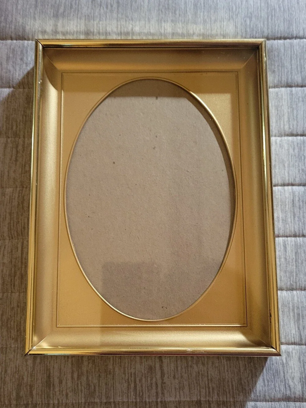 Set of two Vintage Mid Century Modern gold-toned metal shadow box picture Frames
